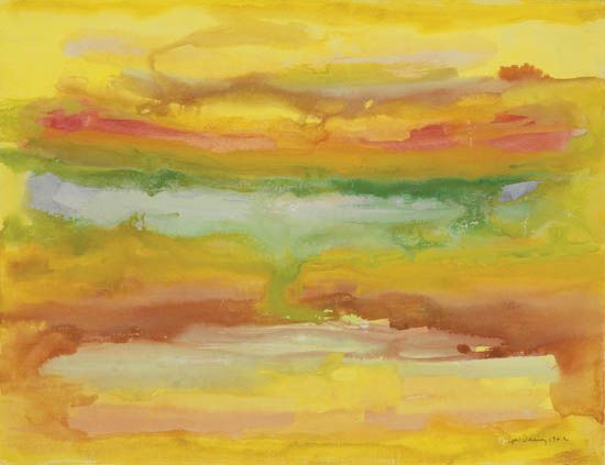 BEAUFORD DELANEY (1901 - 1979) Untitled (Rainbow Abstraction).